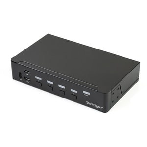 StarTech.com 4-Port DisplayPort KVM Switch - DP KVM Switch with Built-in USB 3.0 Hub for Peripherals - 4K 30Hz - 4 Compute