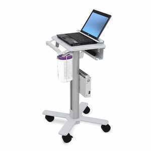 Ergotron StyleView Laptop Cart, SV10 - 4.54 kg Load Capacity - 4 Casters - 76.20 mm Caster Size - Metal, Aluminium - White
