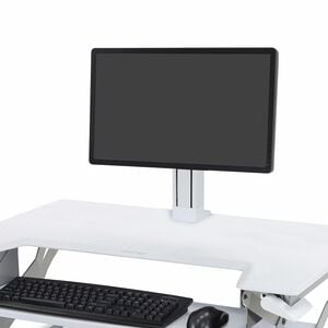 Ergotron WorkFit Lift for LCD Display, Workstation - White - Height Adjustable - 1 Display(s) Supported - 68.6 cm (27") Sc
