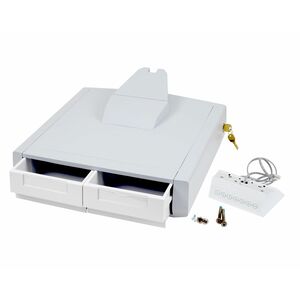 Ergotron Schublade - Mittel - 907,2 g Belastbarkeit - Grau, Weiß - Herausnehmbar, Schubladentrennwand, Verschließbar
