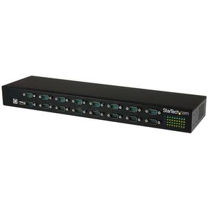 StarTech.com 16 Port USB zu Seriell Adpater Hub - USB zu RS232 Port Adapter mit Reihenschaltung - Rackmontage - USB - PC, 
