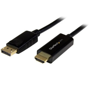 StarTech.com 3ft (1m) DisplayPort to HDMI Cable, 4K 30Hz Video, DP 1.2 to HDMI Adapter Cable Converter for HDMI Monitor/Di