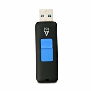 V7 VF38GAR-3E 8 GB USB 3.0 Flash Drive - Black - 5 Year Warranty