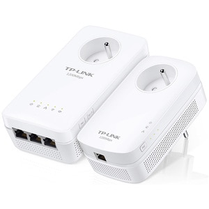 Adaptateur de réseau powerLine - TP-Link TL-WPA8635P KIT - 2 - 3 x Réseau (RJ-45) - 1200 Mbit/s PowerLine - 300 m Distance