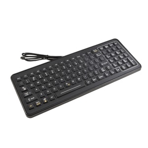 Tastiera Intermec SlimKey SLK-101Cavo Connettività - PS/2 Interfaccia - Nero - Gomma di silicone industriale Keyswitch - 1
