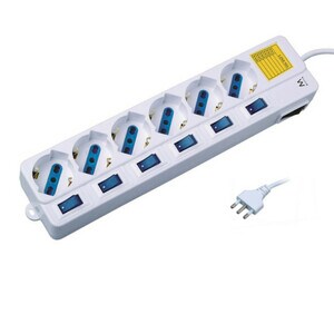 ITB - Multipresa a 6 posizioni, spina italiana, prese Schuko, cavo 1,5m