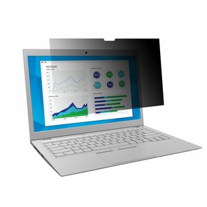 Filtre de confidentialité pour écran 3M Anti-éblouissement Noir, Mat - Pour 35,6 cm (14") Écran large LCD Ordinateur porta