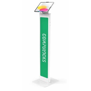 Compulocks Universal Tablet Cling Brandable Floor Stand White - Compatible With Tablets 7" - 13" , Brandable Secure Floor 