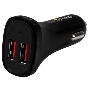 CARGADOR DE COCHE USB DOS PUERTOS 24W 4.8A NEGRO