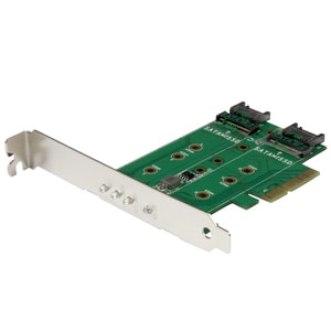 StarTech.com M.2 Adapter - 3 Port - 1 x PCIe (NVMe) M.2 - 2 x SATA III M.2 - SSD PCIE M.2 Adapter - M2 SSD - PCI Express SSD