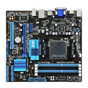 Asus M5A78L-M PLUS/USB3 Desktop Motherboard - AMD 760G Chipset - Socket AM3+ - Micro ATX - 32 GB DDR3 SDRAM Maximum RAM - 