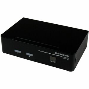 StarTech.com 2 Port USB DisplayPort KVM Switch with Audio - 2 Computer(s) - 1 Local User(s) - WQUXGA - 3840 x 2400 - 3 x D