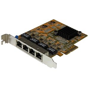 StarTech.com Gigabit Ethernet Card for Computer, Server, Workstation - 10/100/1000Base-T - Plug-in Card - Yellow - TAA Com