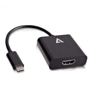 V7 V7UCHDMI-BLK-1E A/V Adapter - 1 x HDMI 1.4 Digital Audio/Video - Female - 1 x USB 3.2 (Gen 1) Type C - Male - 3840 x 21
