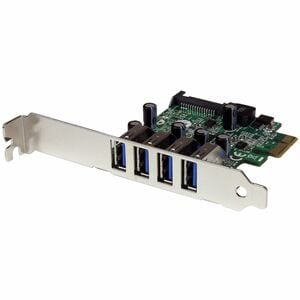StarTech.com PEXUSB3S4V. Hostschnittstelle: PCIe, Ausgangsschnittstelle: USB 3.2 Gen 1 (3.1 Gen 1), Erweiterungskarte Stan