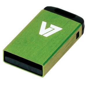 V7 Nano VU24GCR-GRE-2E 4 GB USB 2.0 Flash-Laufwerk - Grün - 15 MB/s Read Speed - 4 MB/s Write Speed - 1 / Pack