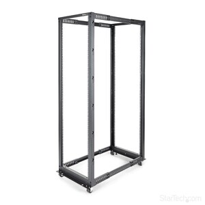 StarTech.com 4POSTRACK42. Typ: Freistehendes Gestell, Rack-Kapazität: 42U, Höchstgewichtskapazität: 600 kg, Verbessertes K