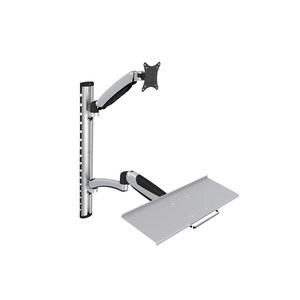DIGITUS Professional Wandhalterung für Monitor, Tastatur - Silber - 1 Unterstützte(r) Display(s)Bildschirmgröße: 68,6 cm (