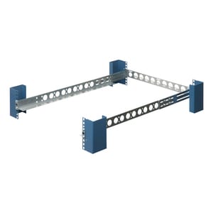 Rack Solutions 1U Universal Rail 24in (D) with Wirebar - Steel - 45 lb