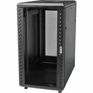 StarTech.com 4-Post 22U Server Rack Cabinet, 19" Data Rack Cabinet for Computer / IT Equipment, Home Network Rack, Half He