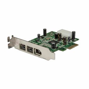 StarTech.com 3 Port 2b 1a Low Profile 1394 PCI Express FireWire Card Adapter - PCI - 800 MB/s - Plug-in Card - 3 Firewire 