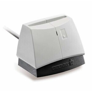 Lecteur Carte Smart CHERRY ST-1144 Contact - Gris Clair, Noir - Conforme aux normes TAA - CâbleUSB 2.0