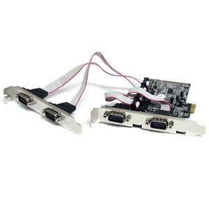 StarTech.com 4 Port Native PCI Express RS232 Serial Adapter Card with 16550 UART - Dual-profile Plug-in Card - 16550, 16C4