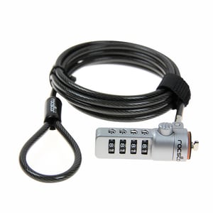 Rocstor Rocbolt Portable Security Cable With Combination Lock - Resettable - 4-digit - Heavy Duty Galvanized Carbon Steel,