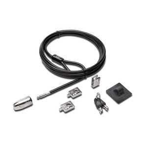 Kensington K64424WW Cable Lock For Desktop Computer - 2.44 m Cable - Keyed Lock - Black - Carbon Steel - For Desktop Computer