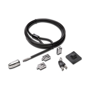 Kensington K64424WW Cable Lock For Desktop Computer - 2.44 m Cable - Keyed Lock - Black - Carbon Steel - For Desktop Computer