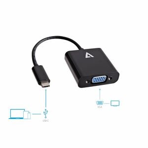 V7 V7UCVGA-BLK-1E Videoadapter - 1920 x 1080 Supported - Schwarz