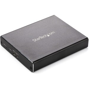 StarTech.com Dual M.2 Enclosure - RAID - M.2 SATA SSD Enclosure - USB 3.1 (10 Gbps) - USB-C & USB-A External Enclosure - A