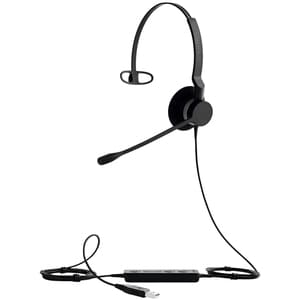 Jabra BIZ 2300 USB MS Wired Over-the-head Mono Headset - Monaural - Supra-aural - Noise Cancelling Microphone - USB