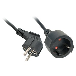 LINDY Verlängerungskabel - 5 m - für Recorder, Lichtsystem - Schuko / Schuko - Schwarz - 1