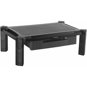 StarTech.com Adjustable Monitor Riser, Large, Drawer, Monitors up to 32" (22lb/10kg), Adjustable Height, Desk Monitor Stan