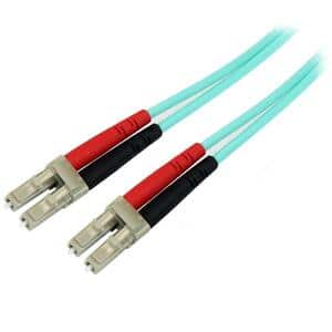 StarTech.com Aqua OM4 Duplex Multimode Fiber â€" 1,8m / 6 ft â€" 100 Gb â€" 50/125 â€" OM4 Fiber â€" LC to LC Fiber Patch 