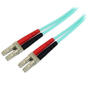 StarTech.com 1m (3ft) LC/UPC to LC/UPC OM4 Multimode Fiber Optic Cable, 50/125µm, 100G, Low Insertion Loss, LSZH Fiber Jum