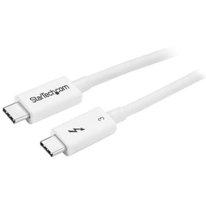 StarTech.com 1.6ft (50cm) Thunderbolt 3 Cable, 40Gbps, 100W PD, 4K/5K Video, Thunderbolt-Certified, Compatible w/ TB4/USB 