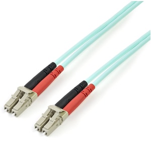 StarTech.com 3m (10ft) LC/UPC to LC/UPC OM4 Multimode Fiber Optic Cable, 50/125µm, 100G, Low Insertion Loss, LSZH Fiber Ju