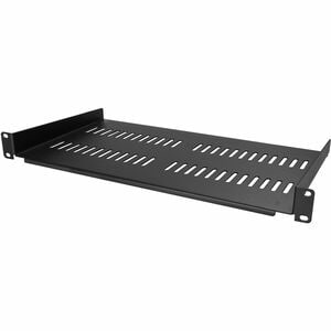 StarTech.com Universal CABSHELFV1U 1U Rackmount Rack-Regal für Server, A/V-Geräte, LAN-Schalter, Patchfeld - Schwarz - TAA