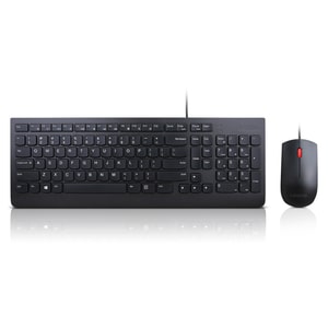 Lenovo Essential Keyboard & Mouse - Hungarian - USB Cable - Keyboard/Keypad Color: Black - USB - Pointing Device Color: Bl