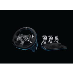 Logitech Driving Force G920 Gaming Pedal/Steering Wheel - Cable - USB - Xbox One, PC