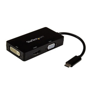 StarTech.com USB-C Multiport Video Adapter - 3-in-1 USB Type-C Video Adapter - USB-C to VGA, DVI, HDMI - 4K 30 Hz - CDPVGD