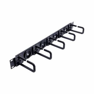 StarTech.com 1U 19" Cable Management Organizer - D Ring Hook Network/Server Rack Cord Manager - Data Center Horizontal Wir