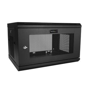 StarTech.com 2-Post 6U Wall Mount Network Cabinet, 19" Wall-Mounted Server Rack for Data / IT Equipment, Small Lockable Ra