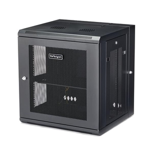 StarTech.com 4-Post 12U Wall Mount Network Cabinet, 19" Hinged Wall-Mounted Server Rack for IT Equipment, Flexible Lockabl