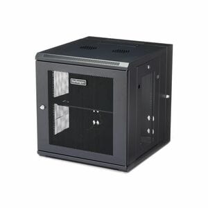 StarTech.com 4-Post 12U Wall Mount Network Cabinet, 19" Hinged Wall-Mounted Server Rack for IT Equipment, Flexible Lockabl