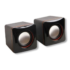 Système de Haut-Parleurs MCL HP-USB2/4 - 4 W RMS - Noir - Fréquence 30 Hz à 20 kHz - 2