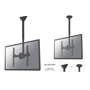 Neomounts Neomounts Pro NM-C440BLACK Ceiling Mount for Flat Panel Display - Black - 1 Display(s) Supported - 152.4 cm (60"