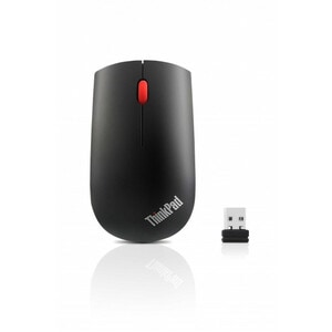 Lenovo Essential Mouse - Radio Frequency - USB - Optical - Black - Wireless - 2.40 GHz - Symmetrical